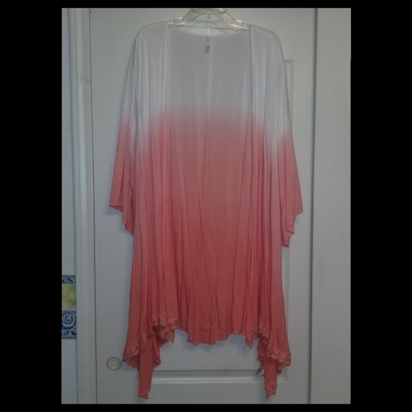 Xhilaration Dip Dye Cardigan Swim Coverup 2X 3X - Picture 2 of 8